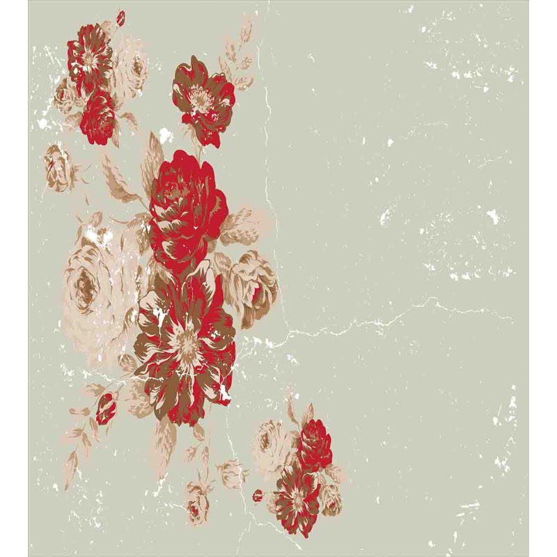 French Country Polyester Floral Duvet Cover