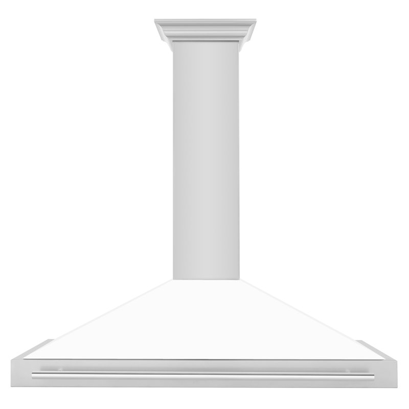 48" 400 CFM Ducted Wall Mount Range Hood, White Matte