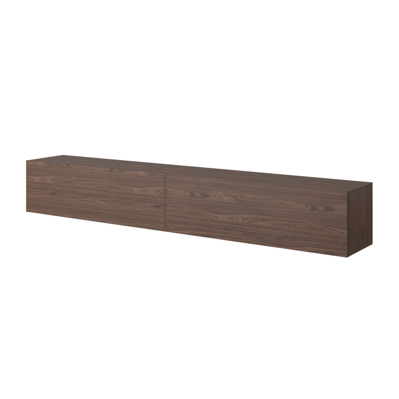 Melicent Unfinished Floating TV Stand for TVs up to 75", Walnut