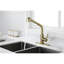 Robinet de lavabo utilitaire en acier inoxydable Spot Gold avec bec rétractable simple et double, buse rotative 360 °, finition rouille, idéal pour une utilisation quotidienne de l'eau en acier, buse haute 360 °, facile-111484776