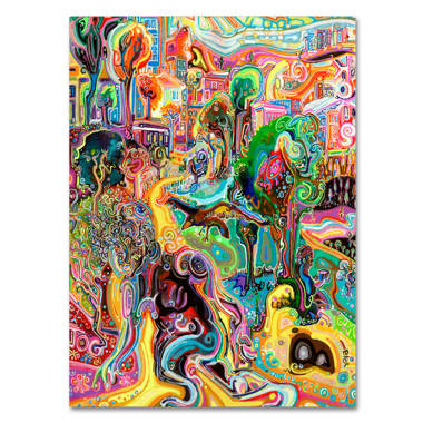 Multi-Color Paint Swirl III On Canvas Print