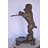 Standard Poodle Dog Hooding A Ring Bronze Statue - Size: 18"L X 13"W X 34"H.