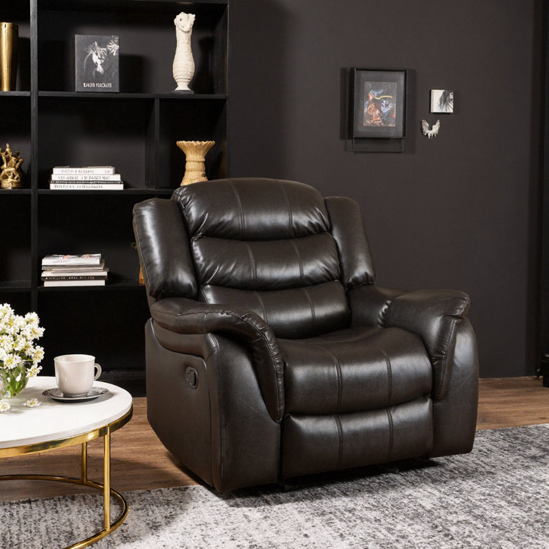 Fauteuil inclinable classique surdimensionné Classic, Noir