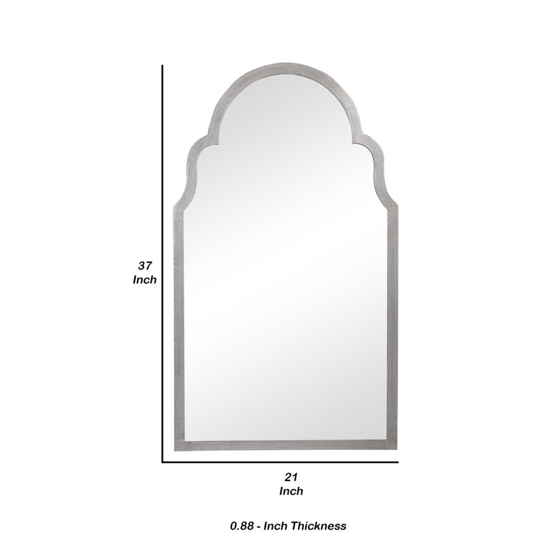Agastya Iron Flat Wall Mirror, Silver