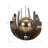 Modern Metal Aluminum Sculpture with Abstract Layered Design-1644410934
