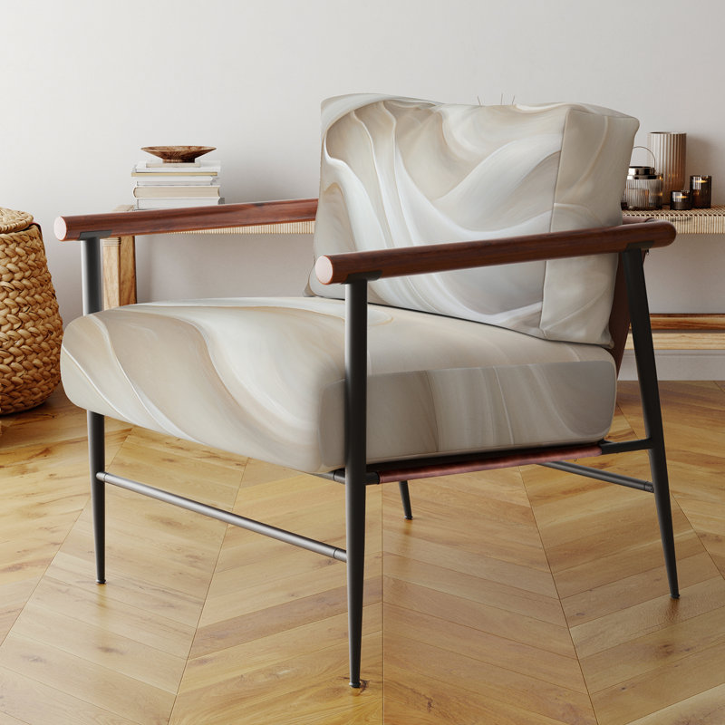 Fauteuil d'appoint rembourré River, Noir