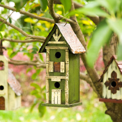 Strader 12.8 in. H x 4.72 in. W x 6.3 in. D Freestanding Water Resistant Birdhouse