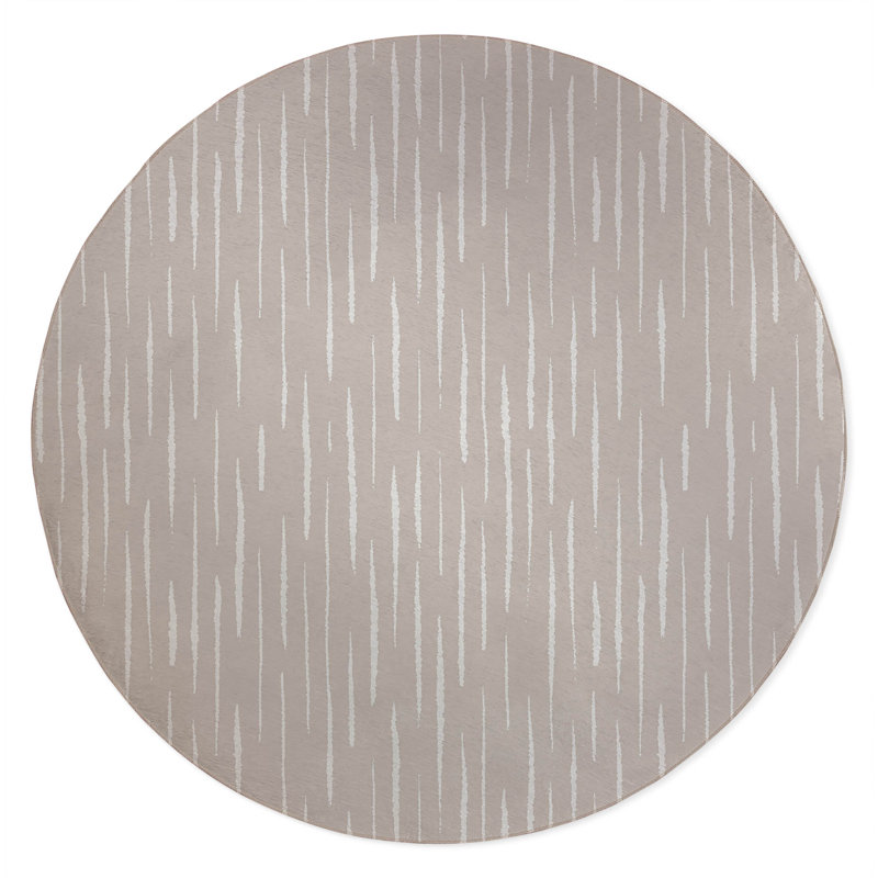 Lak Non-Slip Outdoor Rug, Round 5'