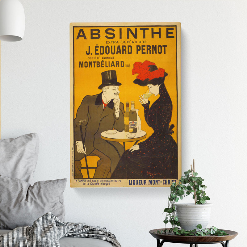 Vintage Absinthe - Wrapped Canvas Print, 50cm H x 35cm W x 3cm D