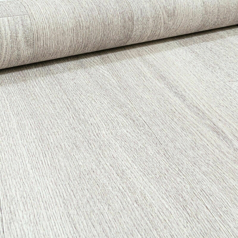 Modern Faux Wood Panel Wallpaper Realistic Grey Beige Timber Board Textured Vinyl