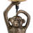 17"H Emryn Gold Finish Globe Shade Monkey Table Lamp