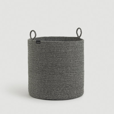 Gray Loops Cotton Rope Basket - Large