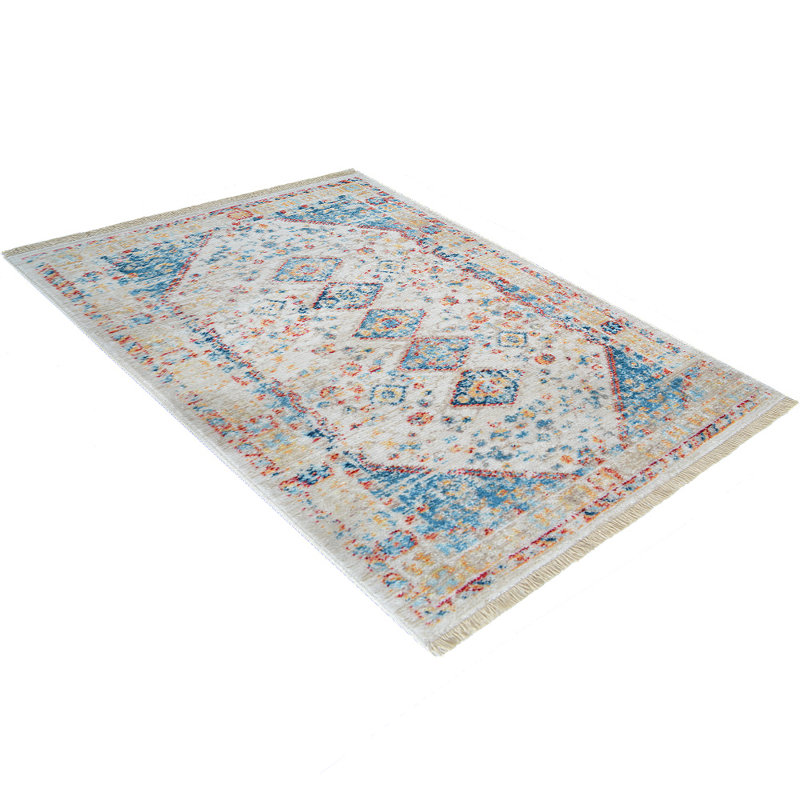Crayton MACHINE MADE POLYESTER AREA RUGS  - Rectangle | Multicolor, Classic Oriental Traditional  Design, Low Pile Machine Made Area Rugs for Living Room