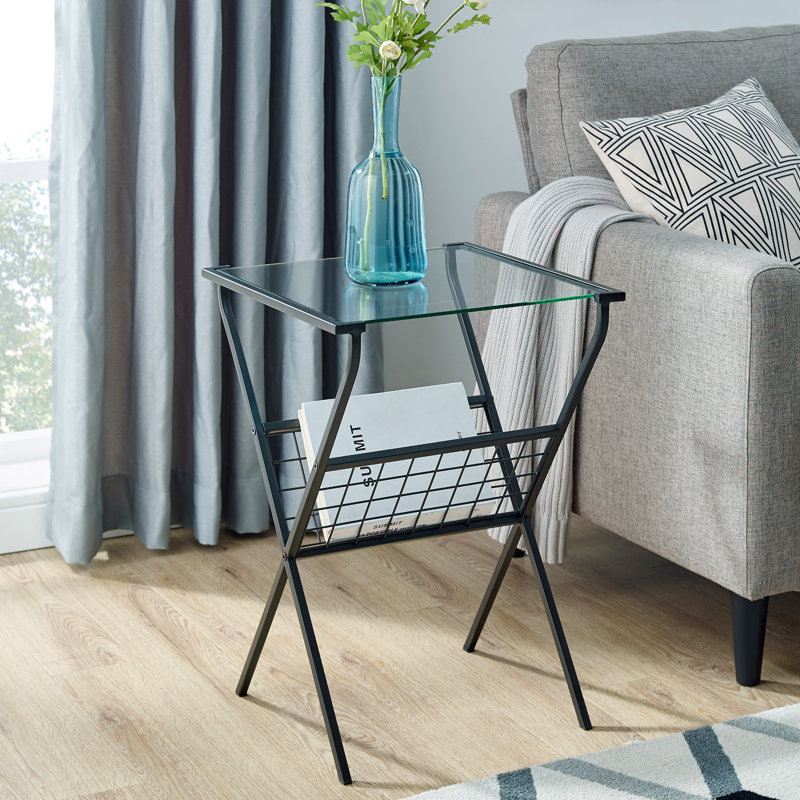 Glass Top End Table