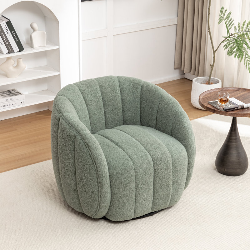Fauteuil demi-tonneau pivotant, Mélange de polyester vert