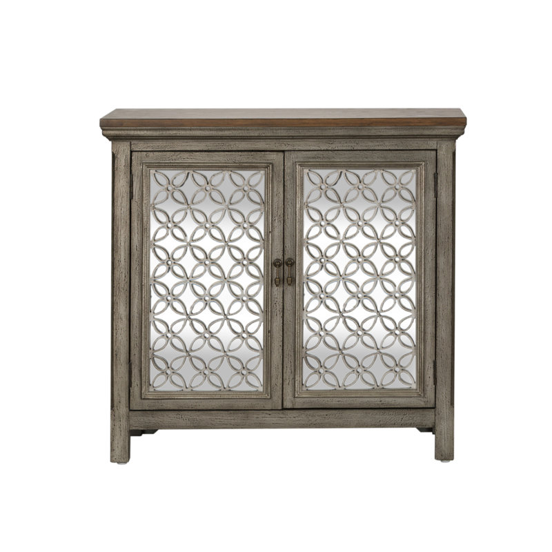 Della Accent Cabinet, Brown, 36.5" H x 38" W x 17" D