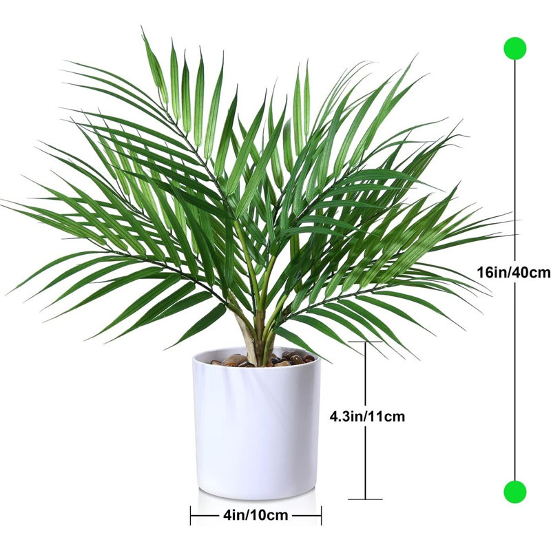 Palmier Areca artificiel en pot blanc