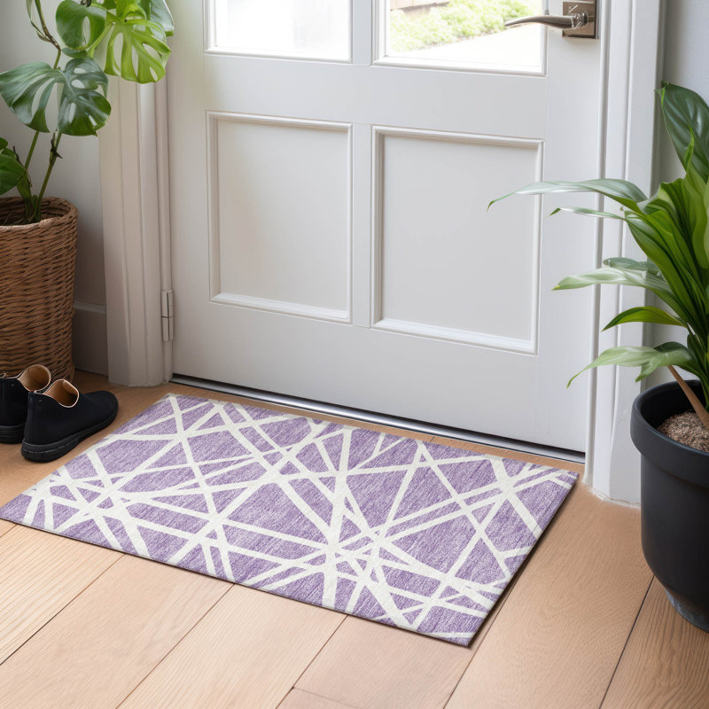 Tapis intérieur / extérieur lavable à la machine Chayden ACN1040, Rectangle 1 pi 8 po x 2 pi 6 po