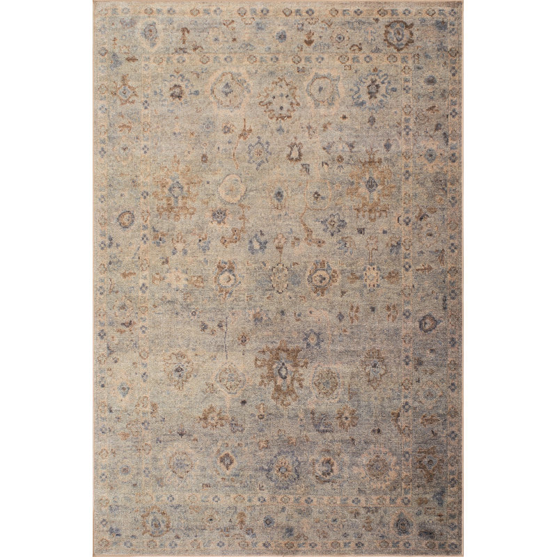  Coralyn Traditional Bordered Washable Area Rug, Rectangle 4' x 6'