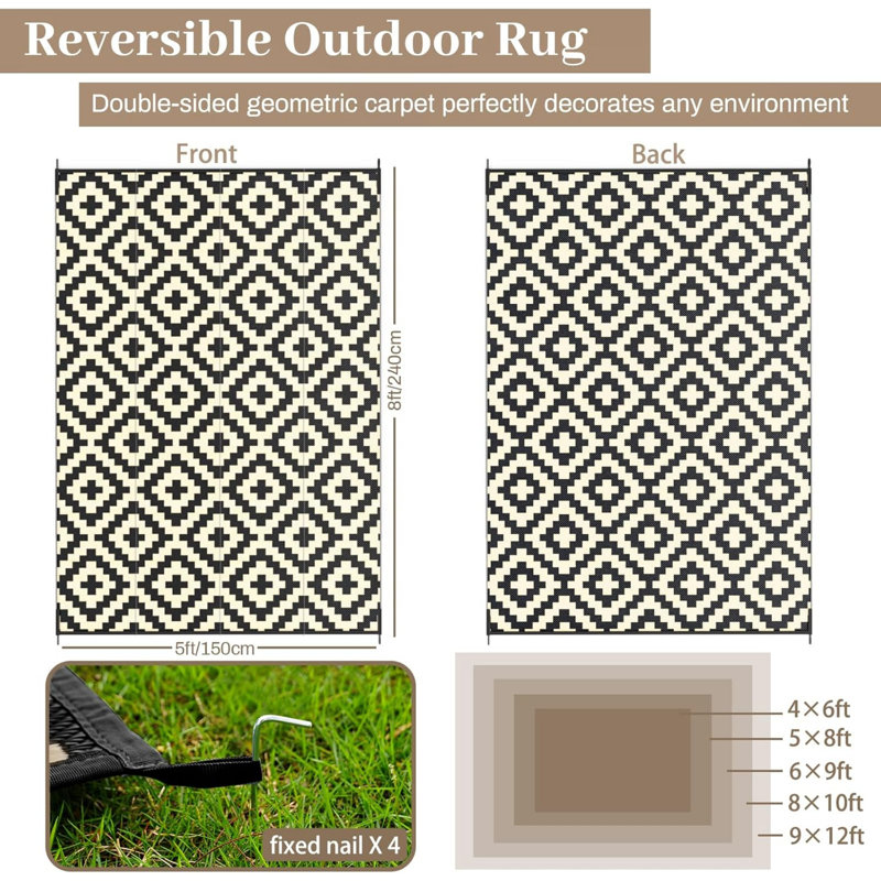 Non-Slip Geometric Doormat