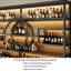 Porte-bouteille de vin mural à plusieurs niveaux de style industriel (sans lumière DEL)-518965571