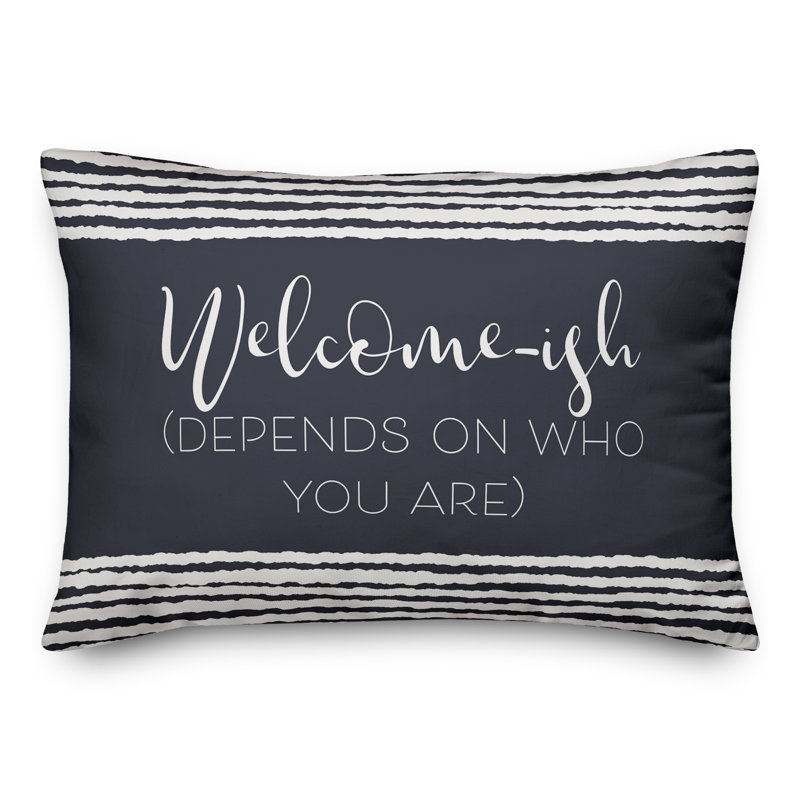 Coussin décoratif, Bleu marine, H 18 po x l 25 po