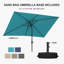 Parasol de table rectangulaire 6,5 'x 10'-670938857
