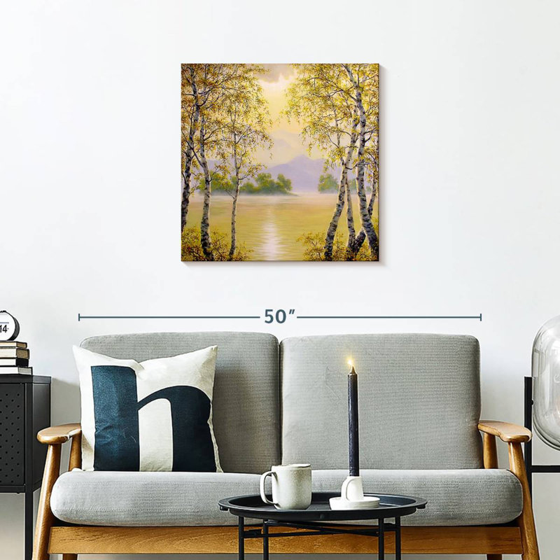 Arney Lakeshore Birch Trees, 24" H x 24" W