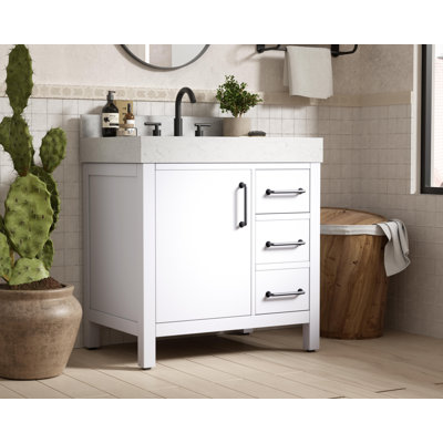 Meuble-lavabo simple 32 po_Traditional_VF60632-BS