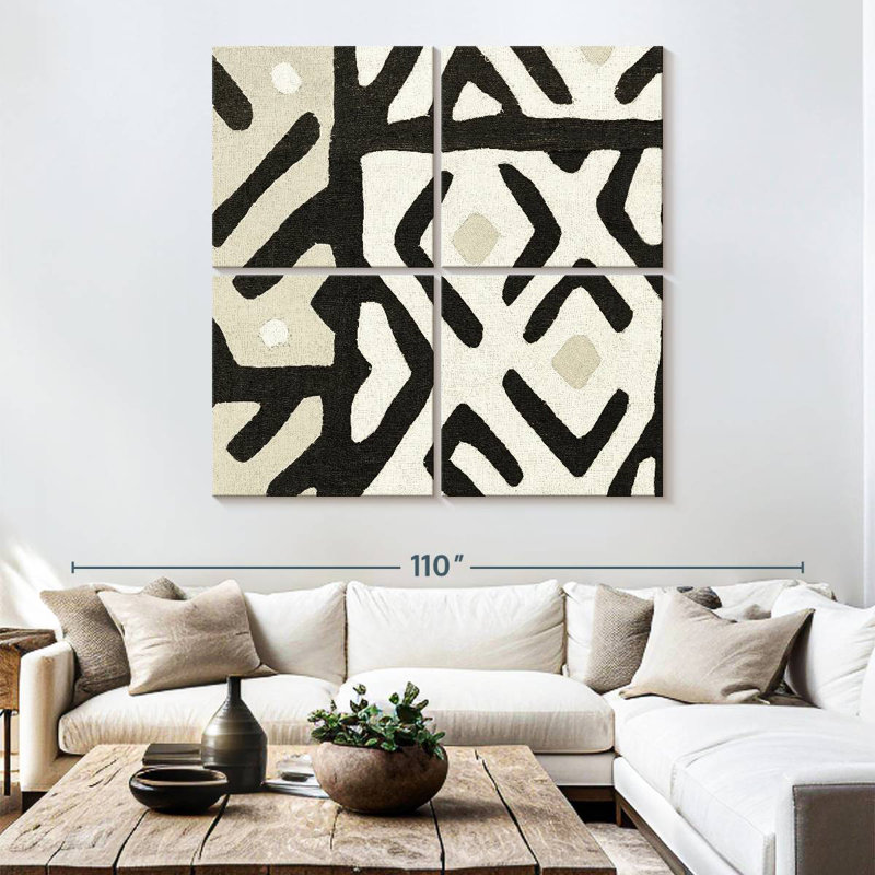 Avery Kuba Cloth I Neutral, 74" H x 74" W