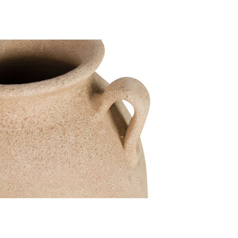 Ceramic / Porcelain Table Vase, Brown, 40cm H x 25cm W x 25cm D
