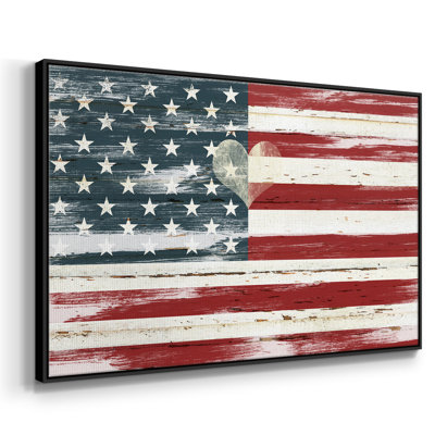 «Heart of America», toile tendue avec châssis