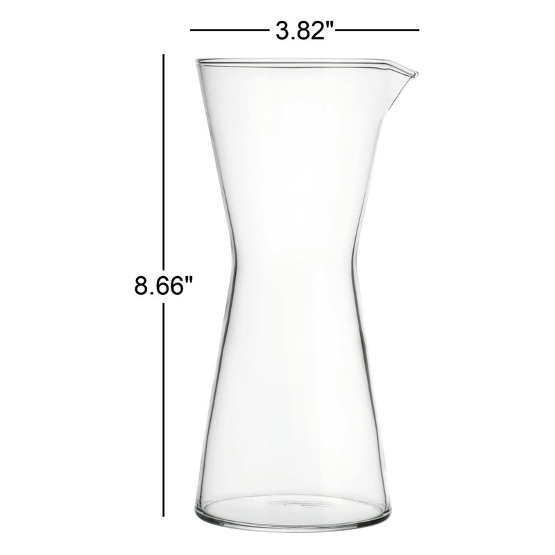 Iittala Kartio 32 oz. Pitcher, Clear, 8.66" H x 3.82" W x 4.09" D