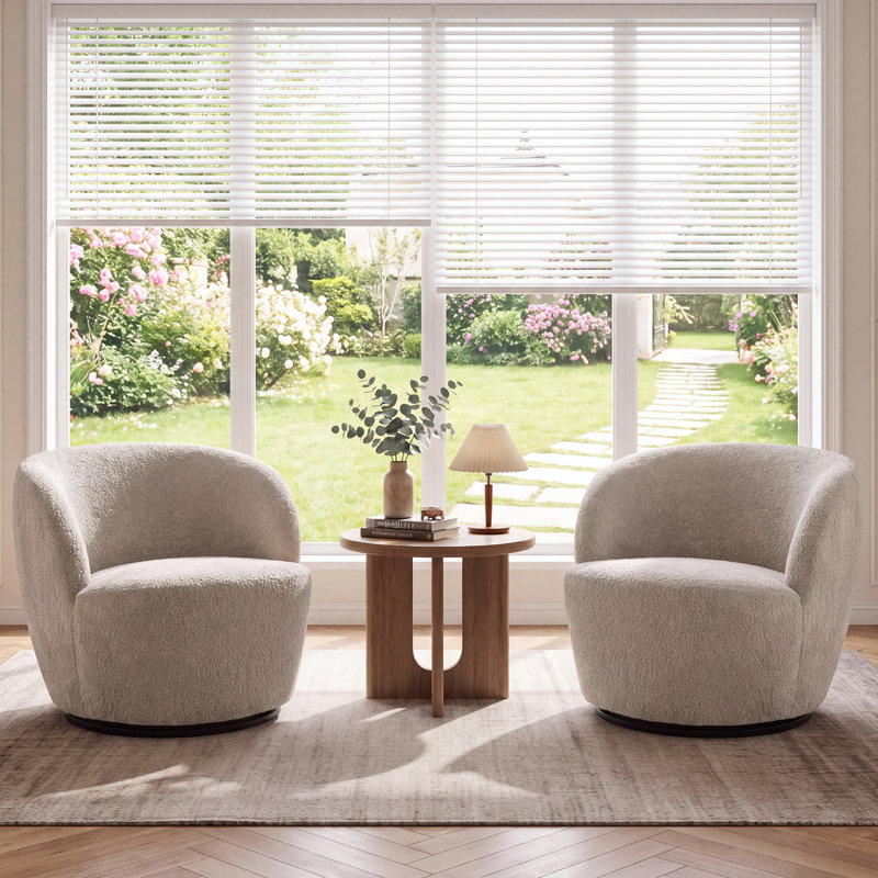 Fauteuil demi-tonneau pivotant Nen Boucle, Gris clair