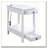 White Storage Accent Table with USB
