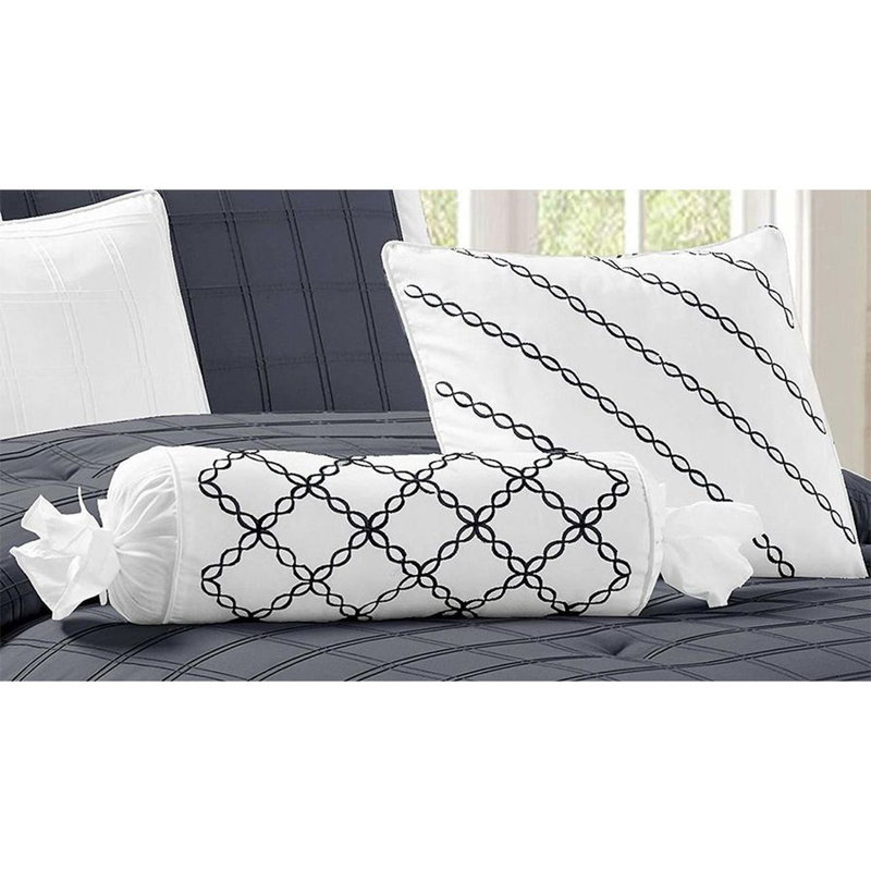Dana Traditional Comforter, Gray, Cal KingFull Comforter + 8 Additional Pieces
