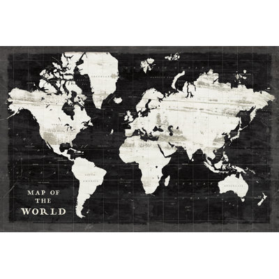 " World Map Black "