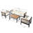 Ensemble de conversation d'extérieur en rotin pour 5 personnes avec coussins et table basse pour patio-1905397941