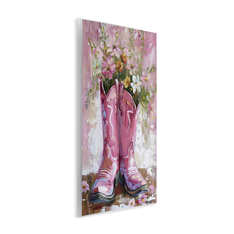 Plaque murale florale avec des bottes de roses et des filles, design par LSR Design Studio, H 15 po x l 10 po