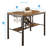 Keamber Rectangular with Iron Base Dining Table