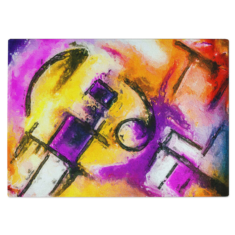 Tempered Glass Art Painting Vol.56 Chopping Board, 39 cm W x 28.5 cm L