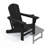 HDPE Foldable Adjustable Outdoor Adirondack Chair With Ottoman and Double Cup Holder-139131057