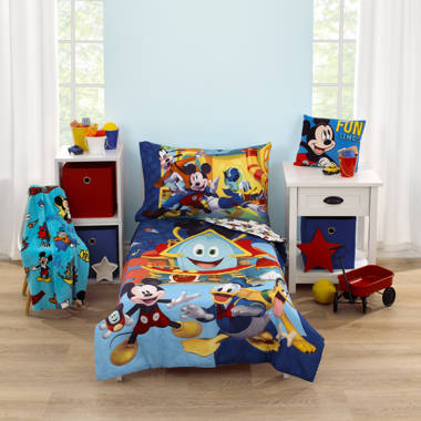 Mickey Mouse 90th Anniversary Striped Bed in a Bag Bedding Set w/  Reversible Comforter 