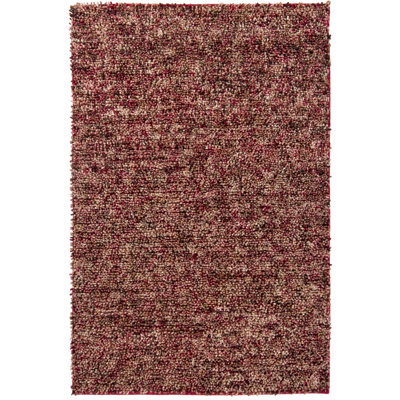 Tapis beige / bourgogne en laine tissé à la main Eastwood