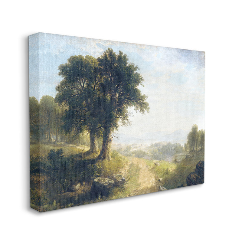 Paysage de chêne champêtre classique par Lil 'Rue, H 30 po x l 40 po x P 1,5 po