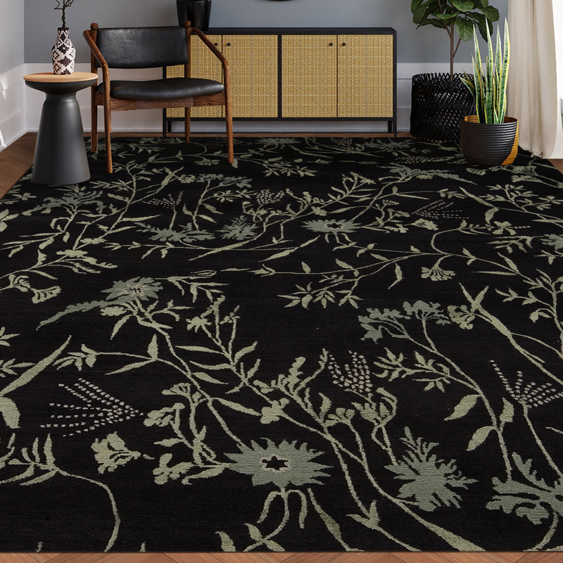 Floral Area Rug, Rectangle 6' x 9'