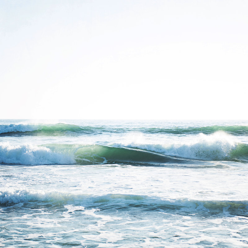 Ride Waves - impression, H 20 po x l 20 po, Non, Cadre simple argenté