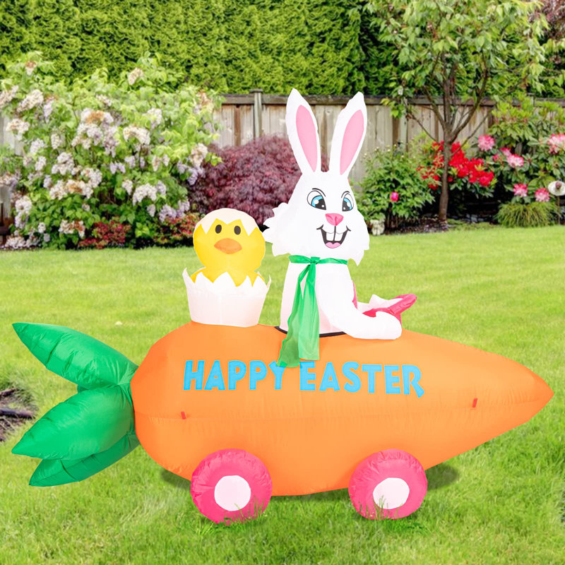 Voiture gonflable gonflable Happy Bunny