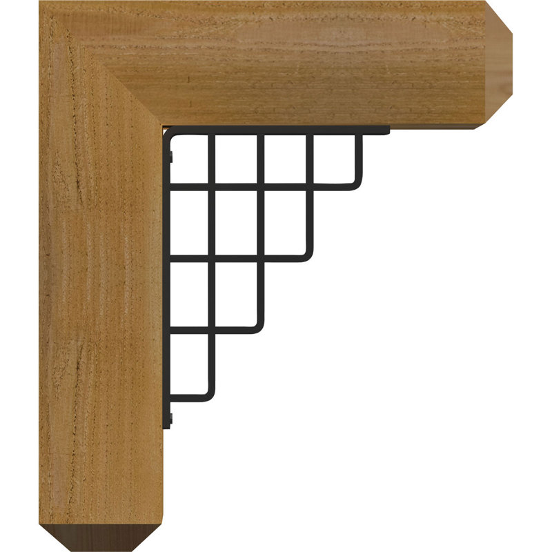 Support simple Ironcrest de 4 po Diane, H 14 po x P 11 1/2 po, Cèdre rouge de l'Ouest l 4 po x T 2 po (sciage br