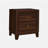 Walnut Finish Nightstand With 2 Ample Drawers